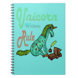 Caderno Espiral Regra de Escritores Unicórn