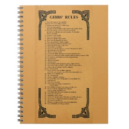 Caderno Espiral regras de Gibbs