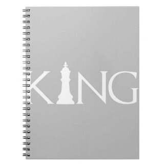 Caderno Espiral rei com a peça de xadrez