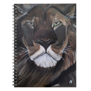 Caderno Espiral Rei das Feras Pintura por Alfred Fox