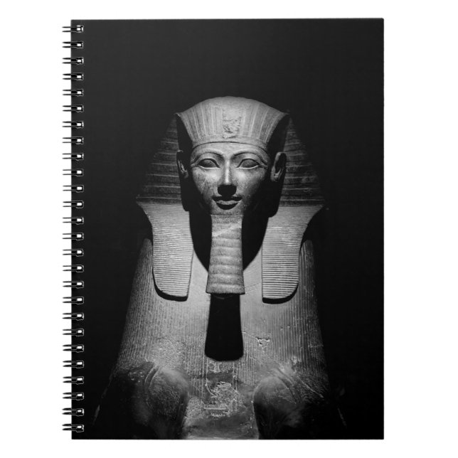 Caderno Espiral Rei faraó preto e branco (Frente)