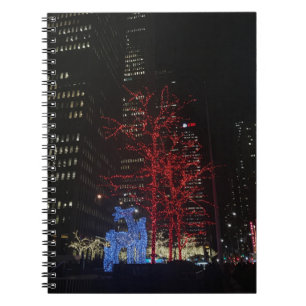 Caderno Espiral Reindeer Christmas Lights Nova Iorque Manhattan