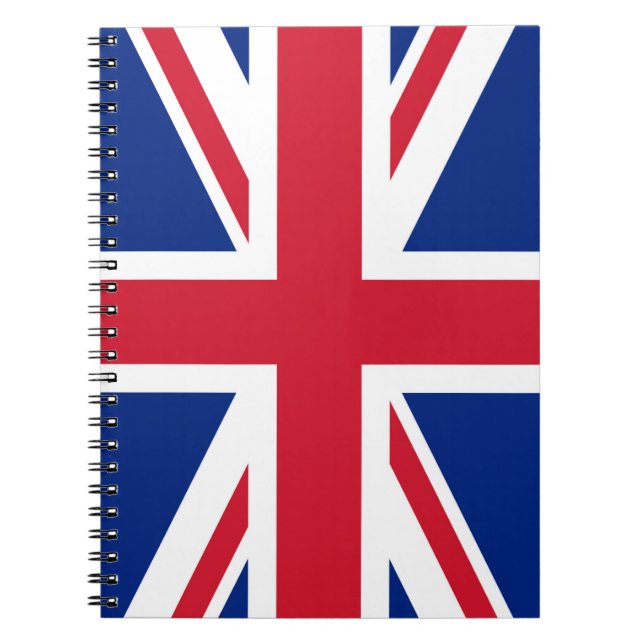 Caderno Espiral Reino Unido União Jack Flag das Colônias britânica (Frente)