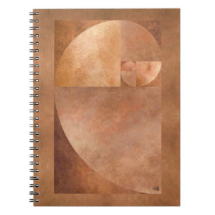 Caderno Espiral Relação dourada, espiral de Fibonacci