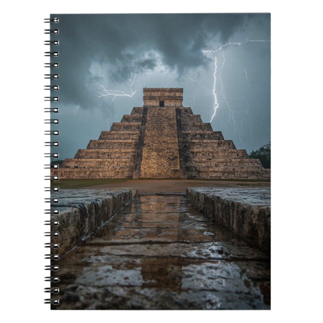 Caderno Espiral Relâmpago Ataca Notebook Chichen Itza (Frente)
