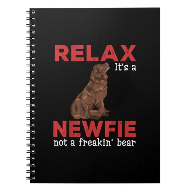 Caderno Espiral Relaxe é um novo | Cachorro-legítimo da Terra Nova (Frente)