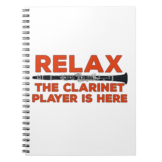 Caderno Espiral Relaxe o Clarinet Player está aqui (Frente)