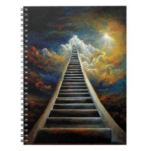 Caderno Espiral Religião e Pintar Escadas ao Céu após a Vida