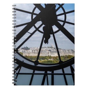 Caderno Espiral Relógio de vidro gigante na Musée d'Orsay - Pari