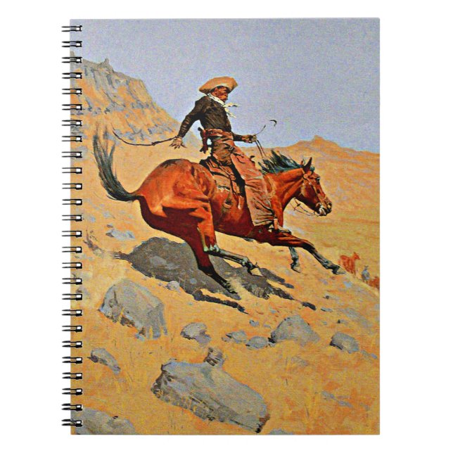 Caderno Espiral Remington - O Cowboy, famoso quadro (Frente)