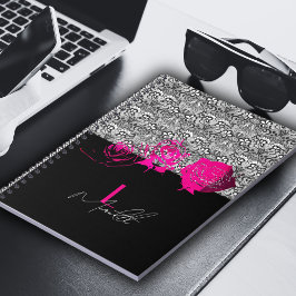 Caderno Espiral Rendas Chiques & Rosas Personalizadas