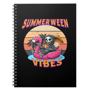 Caderno Espiral Reparador Flamingo Float Summerbetween Vibes Grim