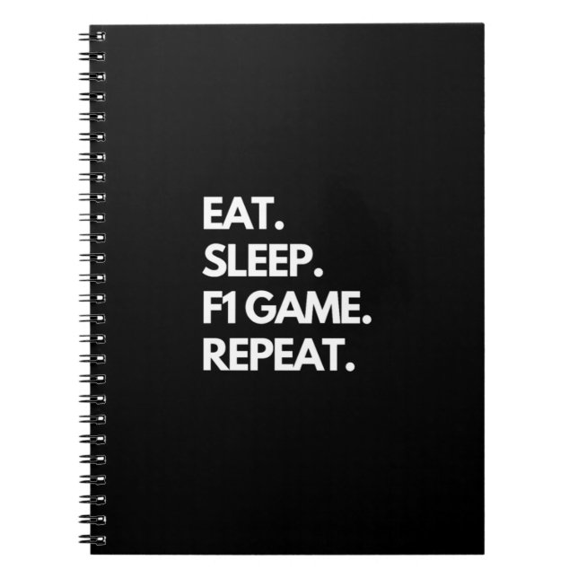 Caderno Espiral Repetição do Jogo F1 de Repouso (Frente)