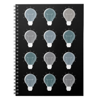 Caderno Espiral Repetição Escandinava Simples da Cinza Azul