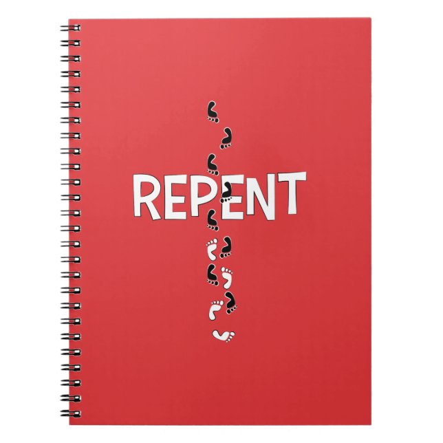 Caderno Espiral Repita Pegadas Cruzadas (Frente)