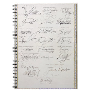 Caderno Espiral Reprodução das assinaturas do Tudors e seu