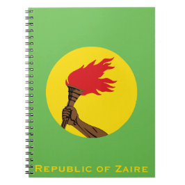 Caderno Espiral República do Zaire Flag