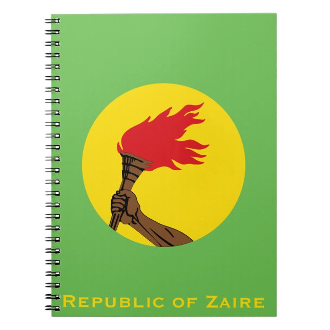 Caderno Espiral República do Zaire Flag (Frente)