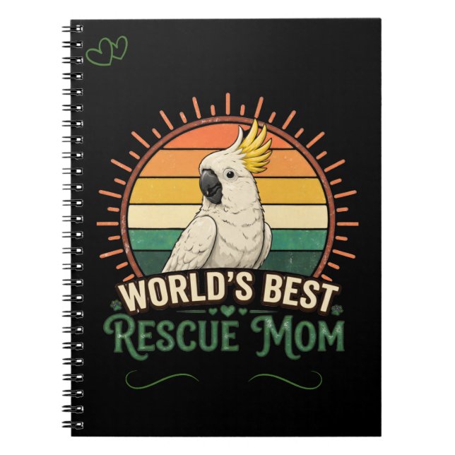 Caderno Espiral Resgate de Cacatua Mãe de Pássaro (Frente)