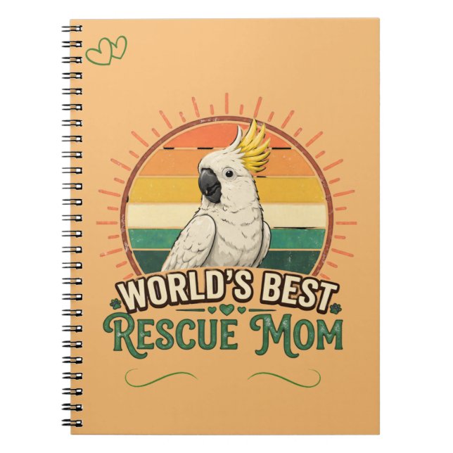 Caderno Espiral Resgate de Cacatua Mãe de Pássaros (Frente)