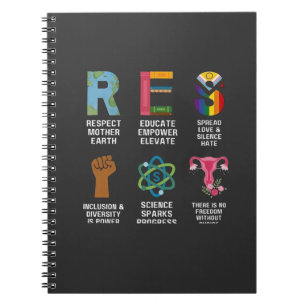 Caderno Espiral Resistir à igualdade transacional floral dos direi