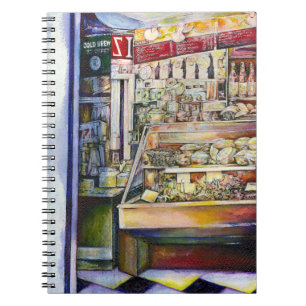 Caderno Espiral Respiração a frio em um Deli quente