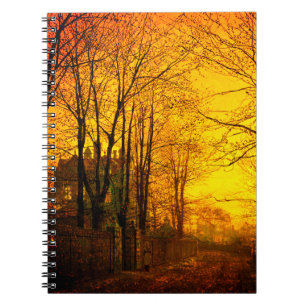 Caderno Espiral Resplendor de Outubro John Atkinson Grimshaw