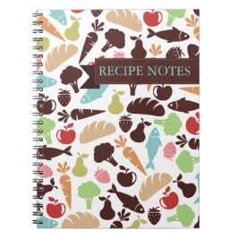 Caderno Espiral Restauração vegetal do cozinheiro chefe da comida