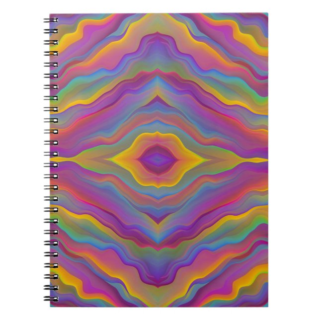 CADERNO ESPIRAL RESUMO COLORIDO ONDULADO (Frente)