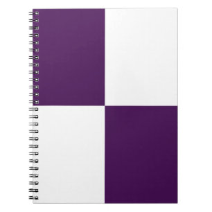 Caderno Espiral Retângulos do roxo real e do branco