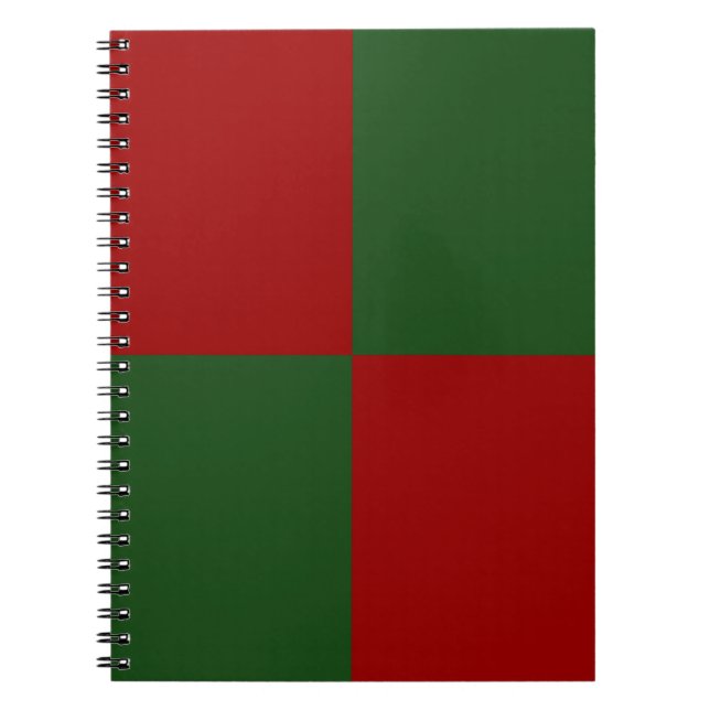 Caderno Espiral Retângulos Vermelhos e Verdes (Frente)