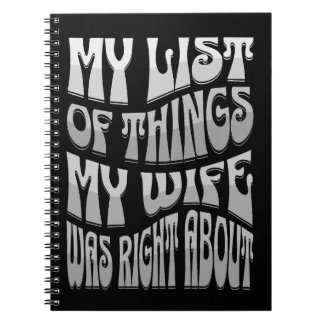 Caderno Espiral Retrair minha lista de coisas sobre as quais minha