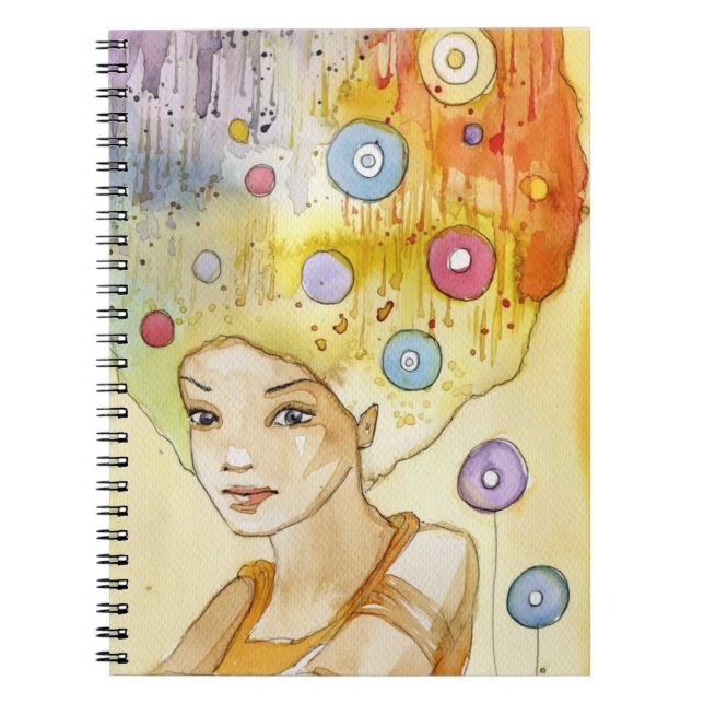 Caderno Espiral Retrato abstrato (Frente)