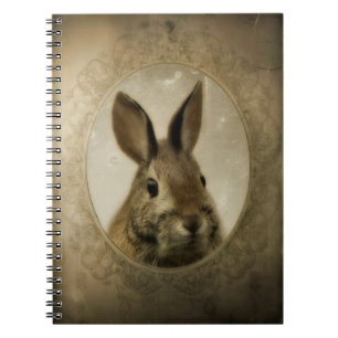 Caderno Espiral Retrato antigo de coelho