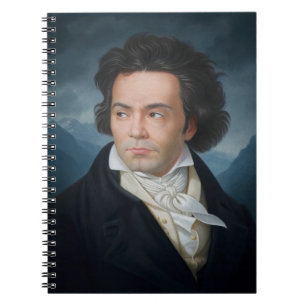 Caderno Espiral Retrato clássico de Beethoven