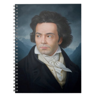 Caderno Espiral Retrato clássico de Beethoven