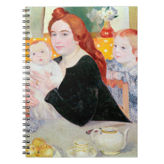 Caderno Espiral Retrato da grande família no azul e no amarelo