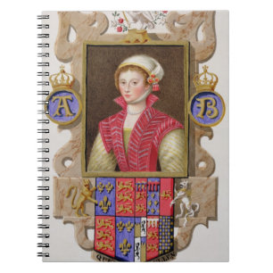 Caderno Espiral Retrato de 1507-36) ?as rainhas de Anne Boleyn (da