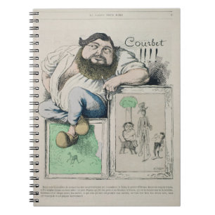 Caderno Espiral Retrato de 1819-77) ilustrações de Gustave Courb