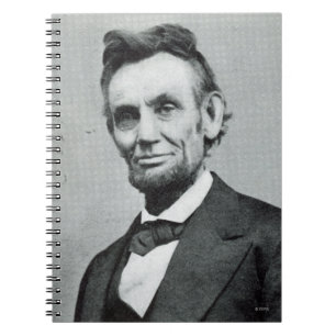 Caderno Espiral Retrato de Abe Lincoln 1