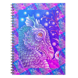 CADERNO ESPIRAL RETRATO DE CABEÇA DO DRAGÃO MEDIEVAL, FANTASIA WHI