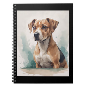Caderno Espiral Retrato de Cachorro Aquarela