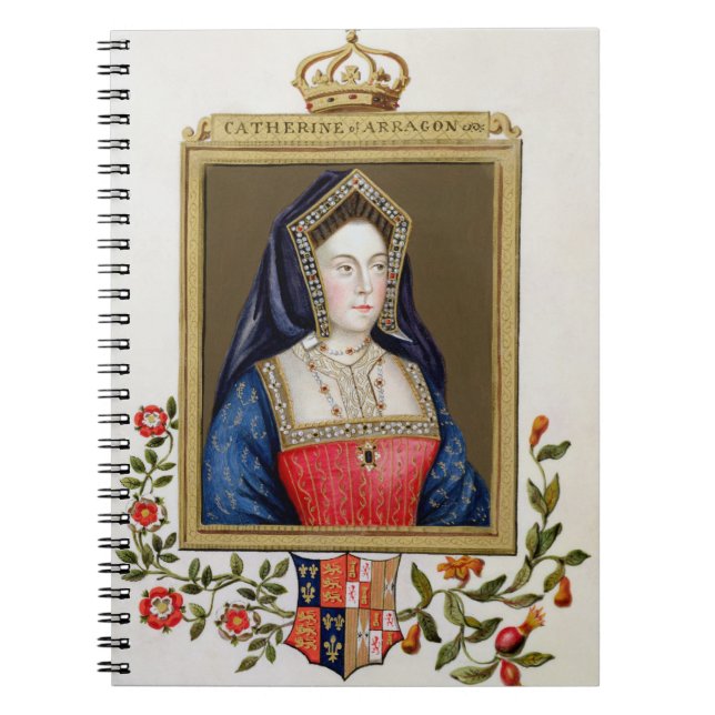 Caderno Espiral Retrato de Catarina de Aragão (1485-1536) øs Qu (Frente)