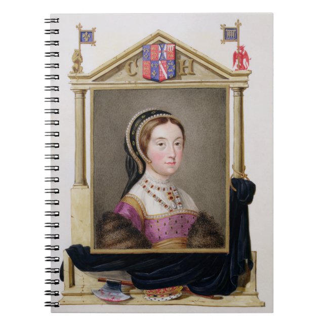 Caderno Espiral Retrato de Catherine Howard (c.1520-d.1542) 5o Q (Frente)