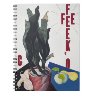 Caderno Espiral Retrato de Charles Demuth em pôster por Georgia O'