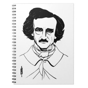 Caderno Espiral Retrato de Edgar Allan Poe