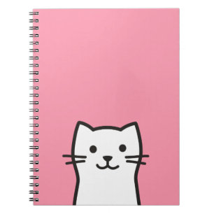 Caderno Espiral Retrato de gato engraçado