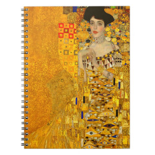 Caderno Espiral Retrato de Gustav Klimt de Adele Bloch-Bauer I