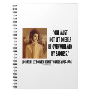 Caderno Espiral Retrato de Jackie Kennedy Oneself não deixado