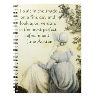 Caderno Espiral Retrato de Jane Austen +citação